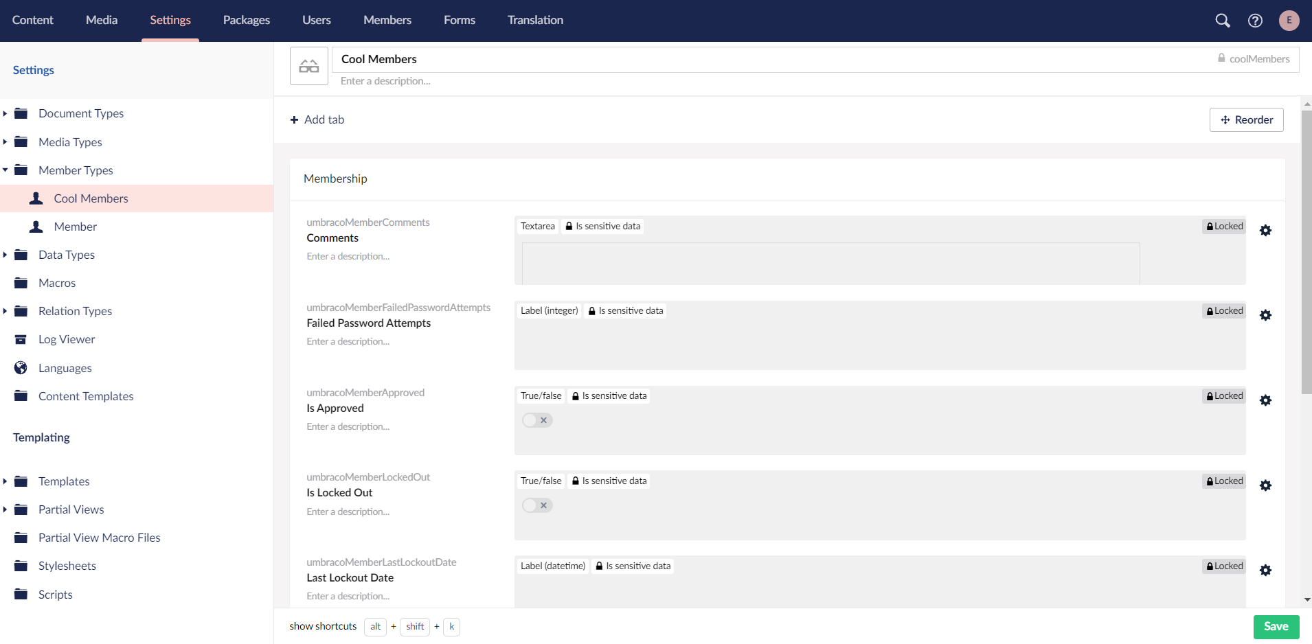 Member Type Editor