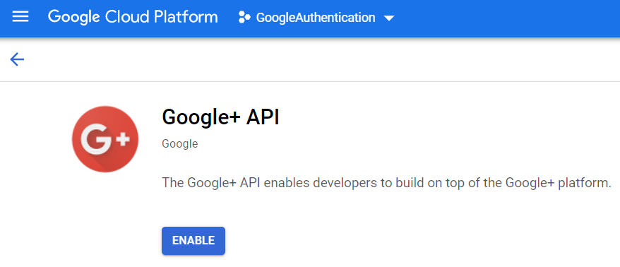 Enable Google API