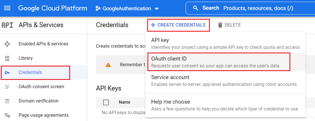OAuth Client Id