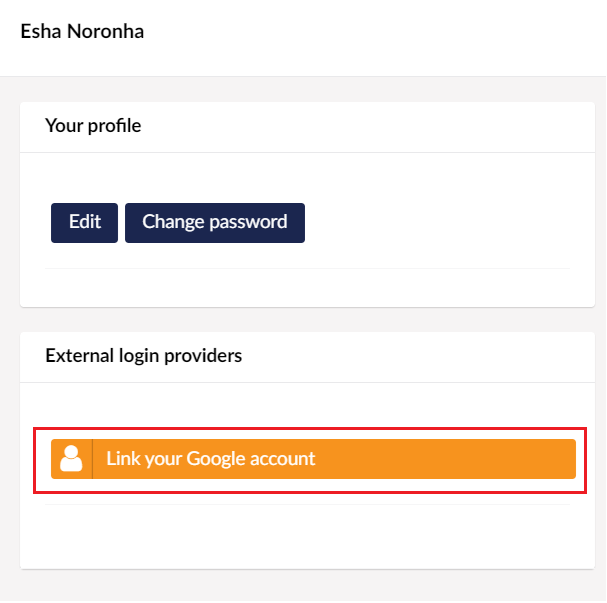 Link to Google Account from Backoffice
