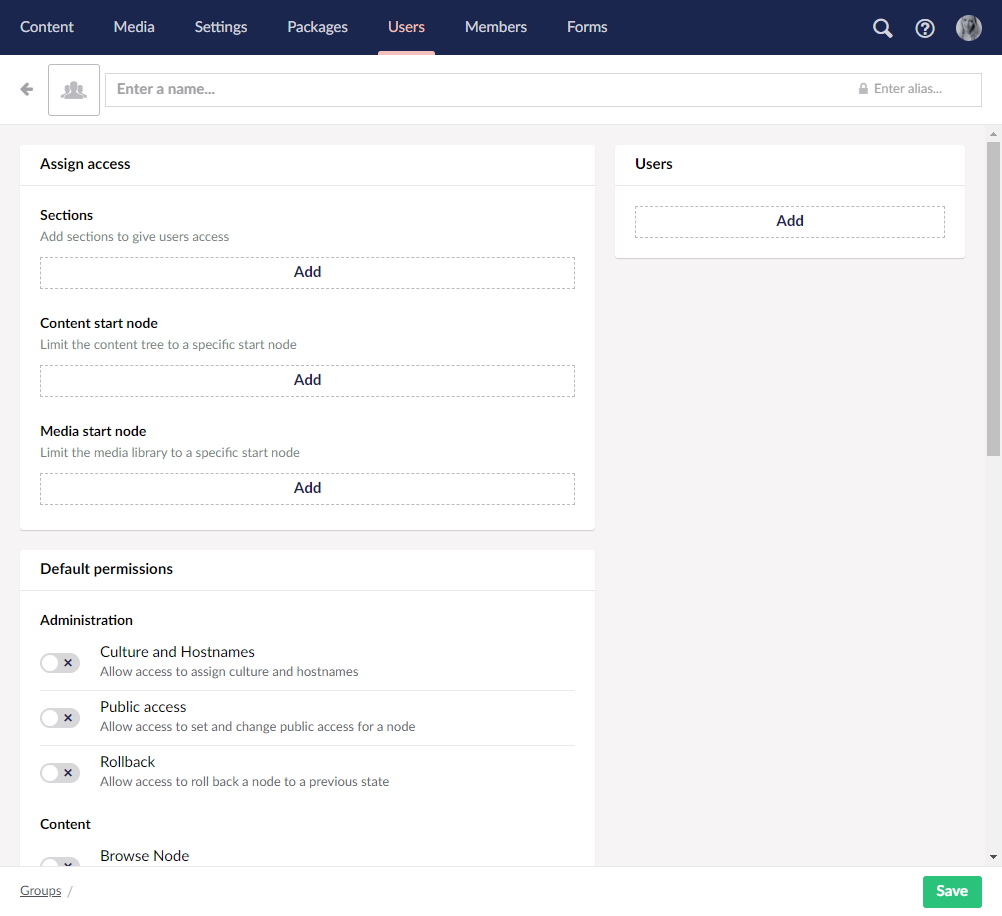 Create User Group