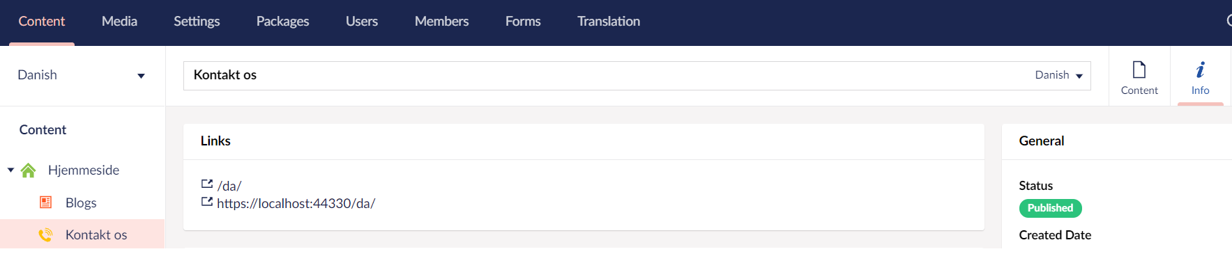 Viewing the Language Variant Link